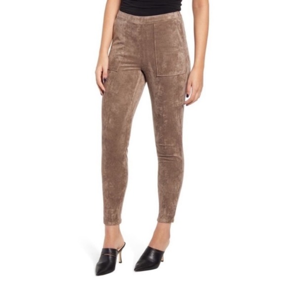 Blank NYC Tan Faux Suede Leggings - Picture 3 of 8